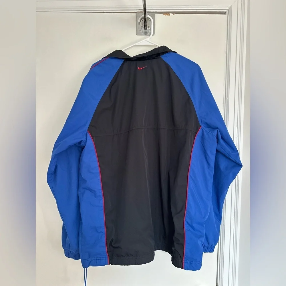 Vintage 90s Y2K Nike Streetwear Windbreaker Jacket Sz: L Blue Black Colorblock.